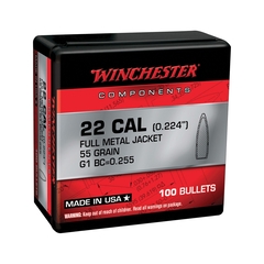 Winchester Full Metal Jacket Boat Tail 5.56x45mm 55gr 100/Box