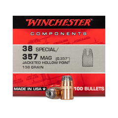 Winchester Jacketed Hollow Point .38/.357 158gr 100/Box