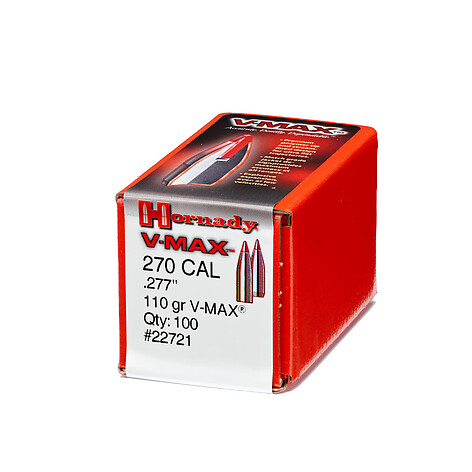 Hornady V-MAX Bullets 270 Cal (.277) 110gr W/C 100/Box - bild 3 av 3