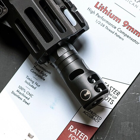 Ultradyne Lithium PCC 9mm 1/2-28 UNEF Muzzle Brake - bild 3 av 4