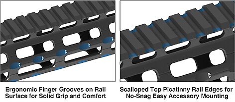 Leapers UTG Pro AR15 Super Slim Free Float 330mm Handguard - bild 4 av 6