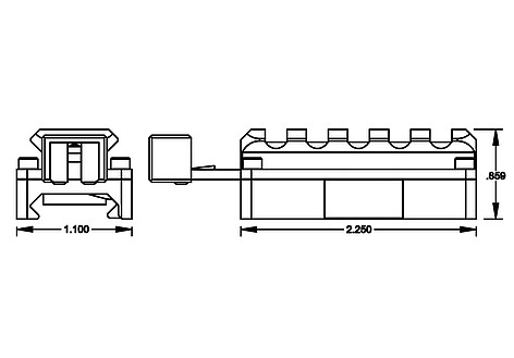 Kinetic SIDELOK Picatinny Riser Kort - bild 5 av 5