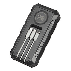 AGM Powerbank med Solpanel QI 30000mA
