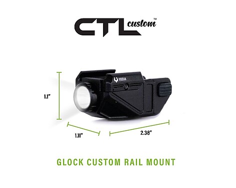 Viridian CTL Custom Glock 17,19,22,23 580 Lumens Vapenlampa - bild 3 av 8