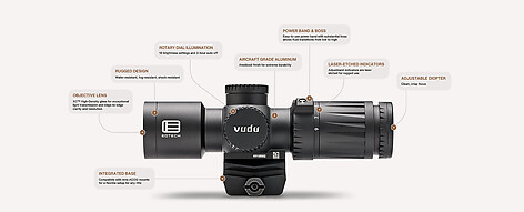 EOTech Vudu 3-9x32 ELFX SFP Belyst MR5 MRAD Kikarsikte - bild 4 av 8