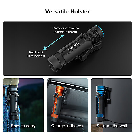 Olight Seeker 4 Pro CW 4600 Lumen Ficklampa Svart - bild 3 av 7