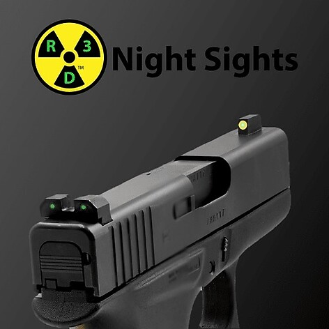 XS Sights R3D 2.0 Sup Height Glock 42,43,43X,48 Orange Nattsikte - bild 2 av 5