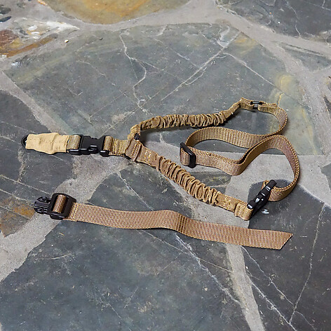AIM Sports One Point Bungee Heavy Duty Vapenrem Brun - bild 4 av 4