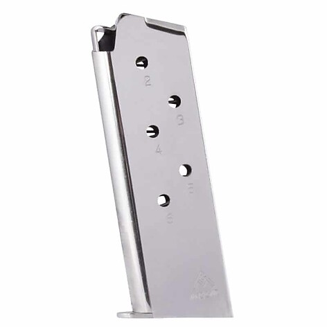 Mec-Gar USA Colt 1911 Officer .45 ACP 6 Skott Magasin Silver