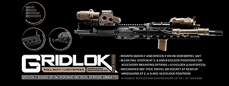 Strike Industries Gridlok 416 Lightspeed 229mm Svart Handguard - bild 2 av 2