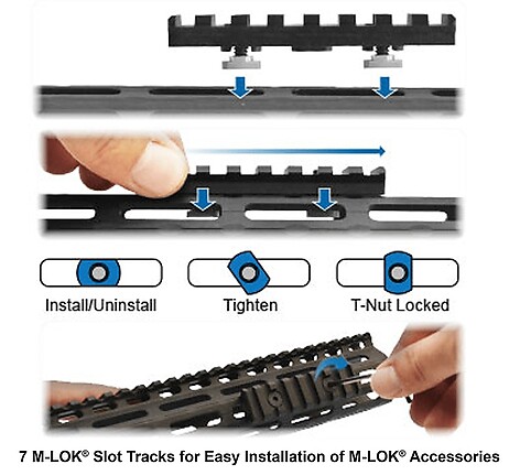 Leapers UTG Pro AR15 Drop-in M-LOK FSP Handguard - bild 6 av 7