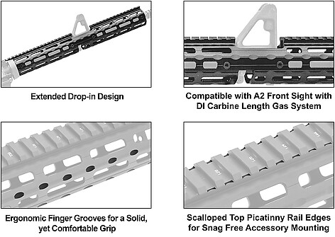 Leapers UTG Pro AR15 Drop-in M-LOK FSP Handguard - bild 4 av 7