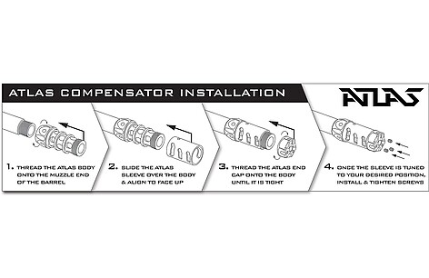 ODIN Works ATLAS 5 5.56/.22 1/2-28 Compensator  - bild 3 av 3