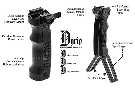 Leapers UTG D Grip QR Bipod Vapengrepp - bild 4 av 7