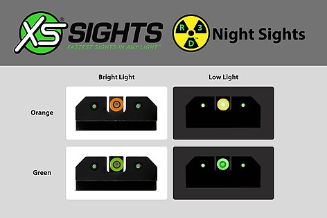 XS Sights R3D 2.0 Canik TP9 SF Orange Nattsikte - bild 2 av 4