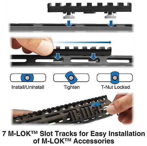 Leapers UTG Pro AR15 Super Slim Free Float 381mm Handguard - bild 5 av 6