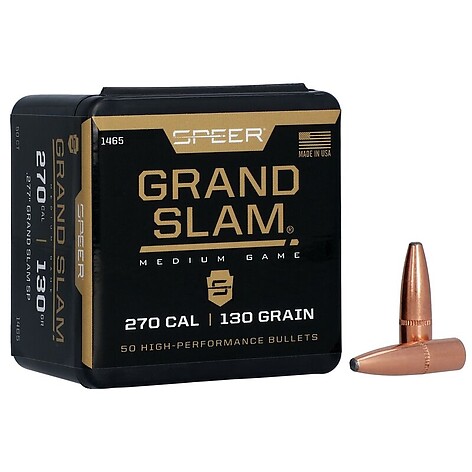 Speer Grand Slam Rifle Bullet .277 Caliber 130gr 50/Box - bild 2 av 2