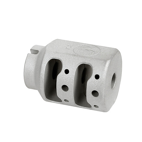 Midwest Alpha Tank Muzzle Brake 1/2x28 Silver