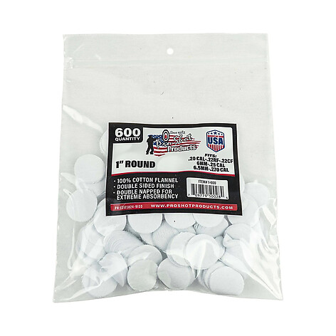 Pro-Shot Draglappar Bomull .22-.270 Cal. 1000st