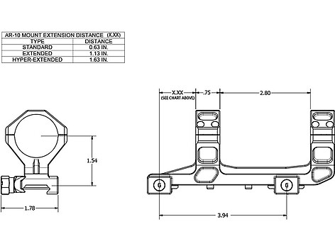 Geissele Super Precision Cantilever 30mm H: 39mm Svart - bild 4 av 4