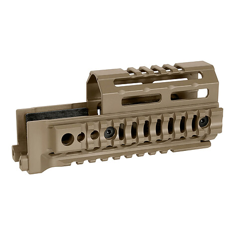 Midwest AK Alpha Quad Rail 6 tum Handguard FDE