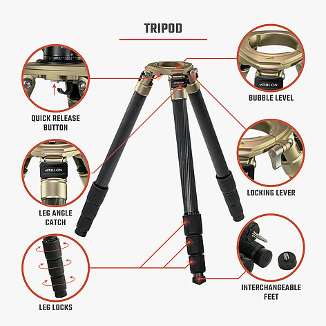 Athlon Midas CF40 Tripod Stativ - bild 2 av 4