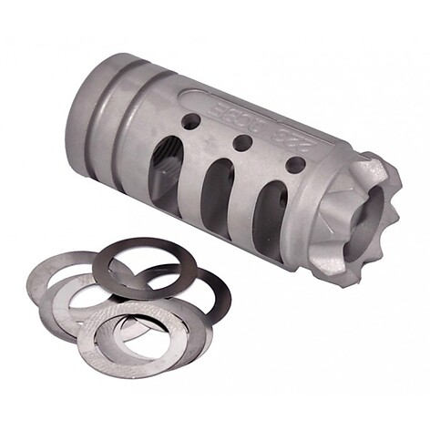 Precision Reflex Straight QC Brake Crown .223 1/2-28 Silver