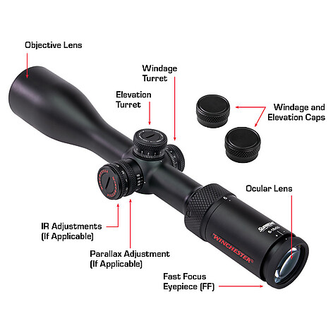 Winchester Supreme 4-12x44 SF SFP Hunt Kikarsikte - bild 9 av 9
