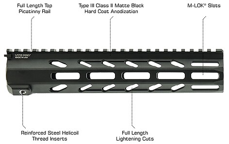 Leapers UTG Pro Arwen Free Float M-LOK 254mm Handguard - bild 2 av 9