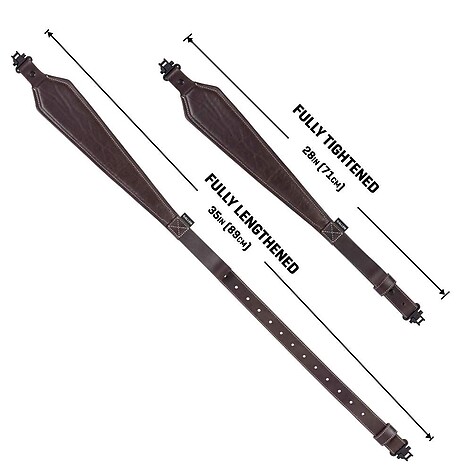 Allen Heritage Plain Dark Leather Mahogany Vapenrem - bild 4 av 5
