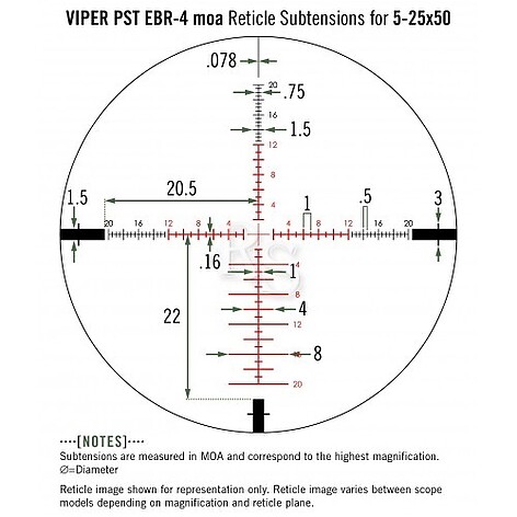 Vortex Viper PST Gen II 5-25x50 SFP Belyst EBR-4 MOA - bild 8 av 8