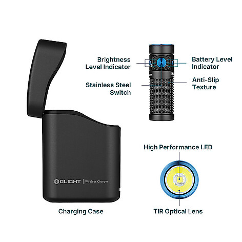 Olight Baton 4 Premium 1300 Lumen Ficklampa Svart - bild 2 av 8