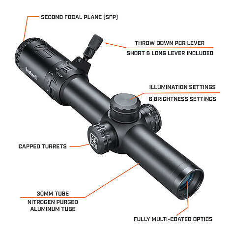 Bushnell AR Optics 1-6x24 Belyst BTR-1 SFP Kikarsikte - bild 4 av 5