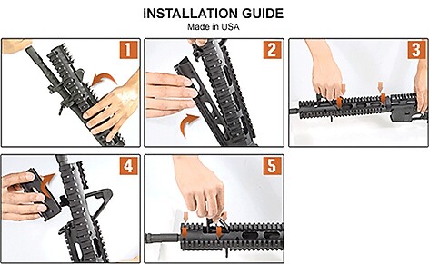 Leapers UTG Pro AR15 Drop-in Quad Rail FSP Handguard - bild 3 av 4