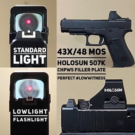 C&H Precision Adapter Glock 43X/48 MOS Holosun 407K/507K - bild 3 av 3