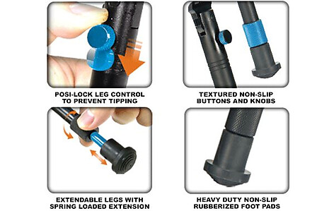 Leapers UTG New Gen Reinforced Clamp-on Bipod 157-170mm - bild 4 av 7