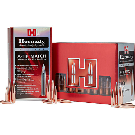 Hornady A-TIP Match Bullets 6.5mm (.264) 153gr 100/Box - bild 3 av 3