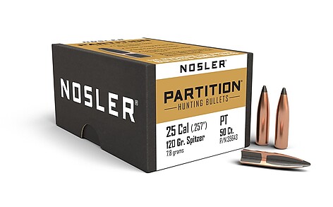 Nosler Partition .25 120gr 50/Box - bild 2 av 2