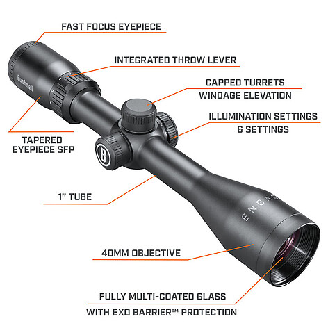 Bushnell Engage 3-9x40 1 tum SFP Belyst Multi-X Kikarsikte - bild 7 av 9