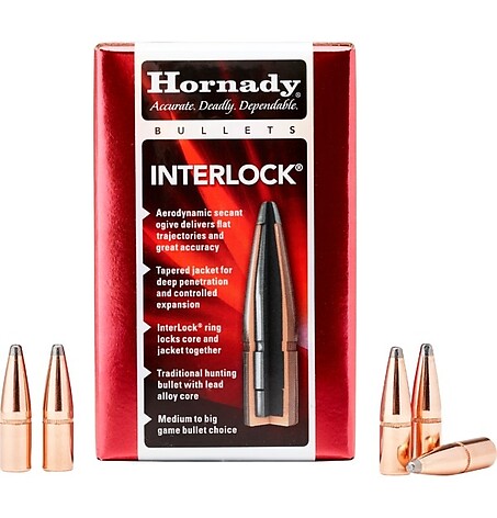 Hornady Interlock Rifle Bullets 30 Cal (.308) 170gr FP 100/Box - bild 3 av 3