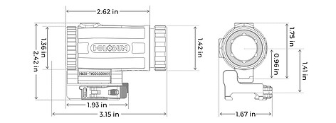Holosun HM3XT 3x Magnifier - bild 8 av 9
