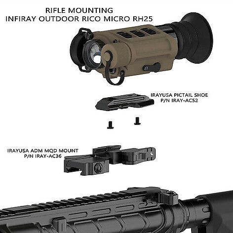 InfiRay ADM Rico Micro MQD Adatper Picatinny - bild 2 av 3