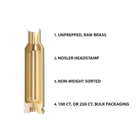 Nosler Hylsor Bulk 6mm Creedmoor 100/Box - bild 3 av 3