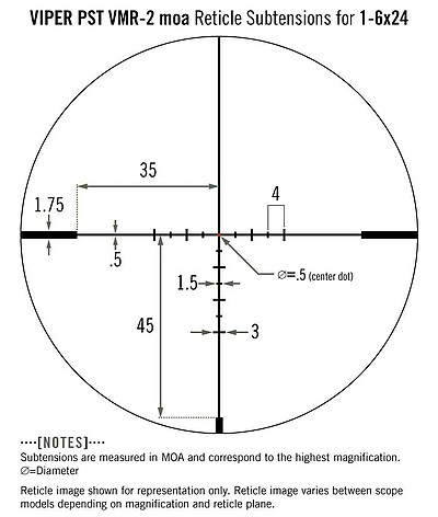Vortex Viper PST Gen II 1-6x24 SFP Belyst VMR-2 MOA - bild 4 av 10