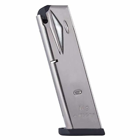 Mec-Gar Beretta 92FS 9mm Luger 15 Skott Magasin Nickel