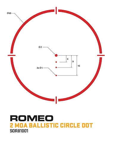 Sig Sauer ROMEO8H 1x38 2 MOA Red Dot Svart - bild 6 av 6