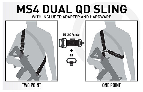 Magpul MS4 Dual QD Sling Gen2 Vapenrem Svart - bild 6 av 9