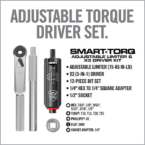 Real Avid X3 Driver Kit Smart-Torq Limiter Justerbar - bild 4 av 8