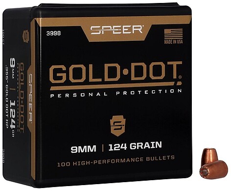 Speer Gold Dot HP .355 Caliber 124gr 100/Box - bild 2 av 2