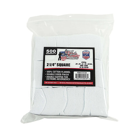 Pro-Shot Draglappar Bomull .38-.45/20ga-410ga 500st